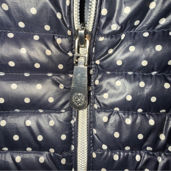 Vince Camuto Dark Blue Polka Dot Puffer Vest - Picture 5 of 8